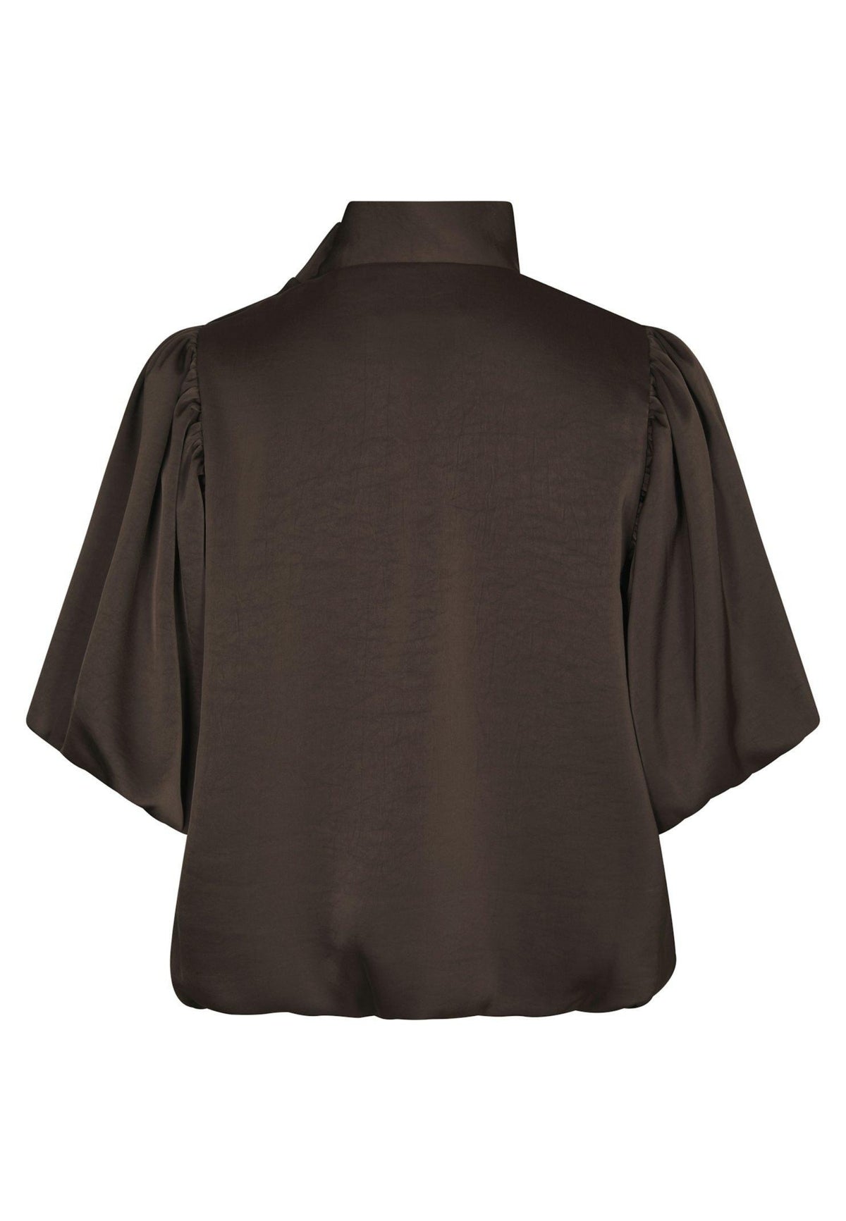 171157 Warisa Heavy Sateen Blouse_Dark Brown_Packshot_1